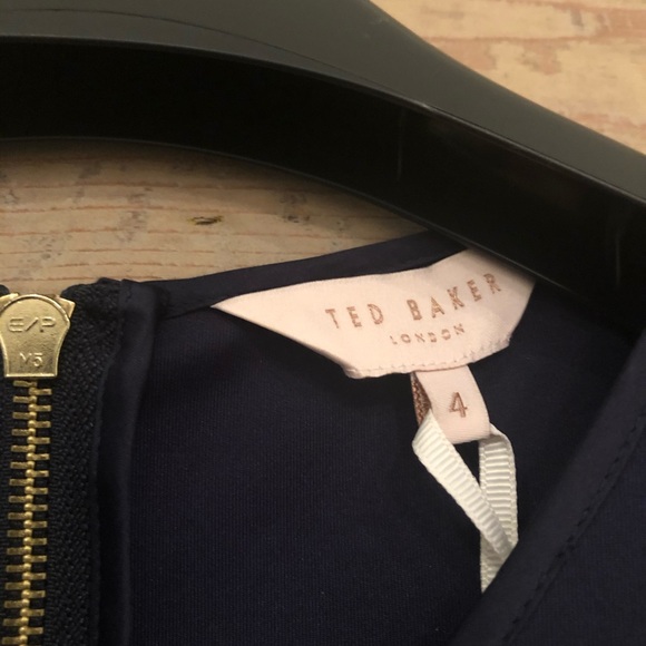 Ted Baker Navy/white dress size 4 (US size 10) NWT - Picture 2 of 5